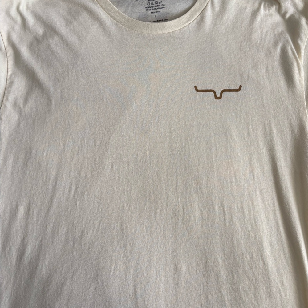 Kimes Ranch Cream Tee with Brown Logo